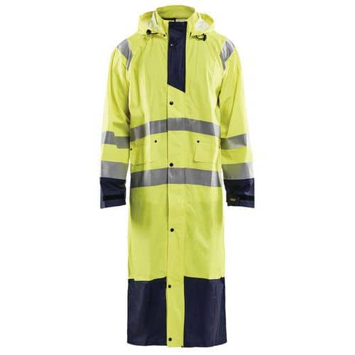 High Vis Regnjakke Level 1 High Vis Gul/Marineblå - Blåkläder