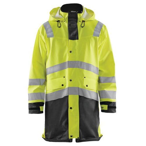 High Vis regnjakke Level 3 High Vis Gul/Sort - Blåkläder