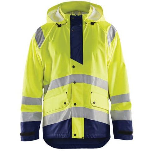 High Vis Regnjakke Level 3 High Vis Gul/Marineblå - Blåkläder