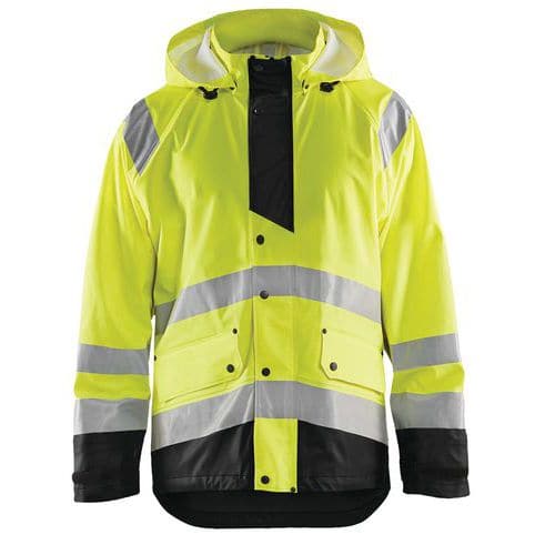 High Vis Regnjakke Level 3 High Vis Gul/Sort - Blåkläder