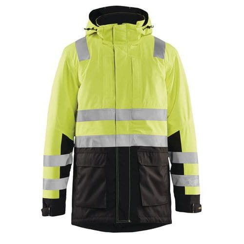 High Vis Vinterparkajakke High Vis Gul/Sort - Blåkläder