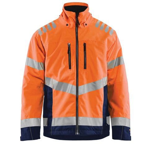 High Vis Letforet Vinterjakke High Vis Orange/Marineblå - Blåkläder