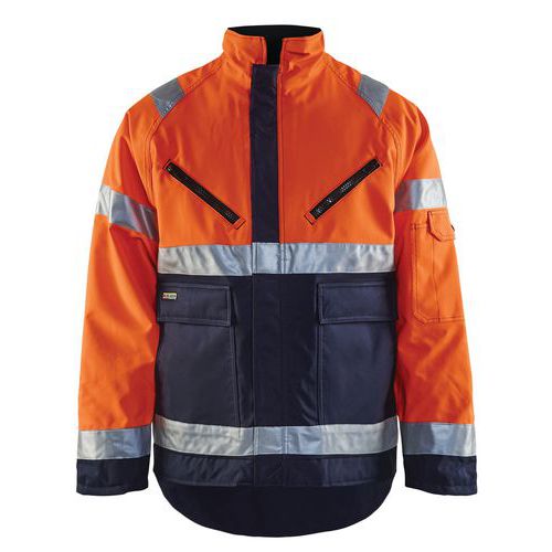 High Vis Vinterjakke High Vis Orange/Marineblå - Blåkläder