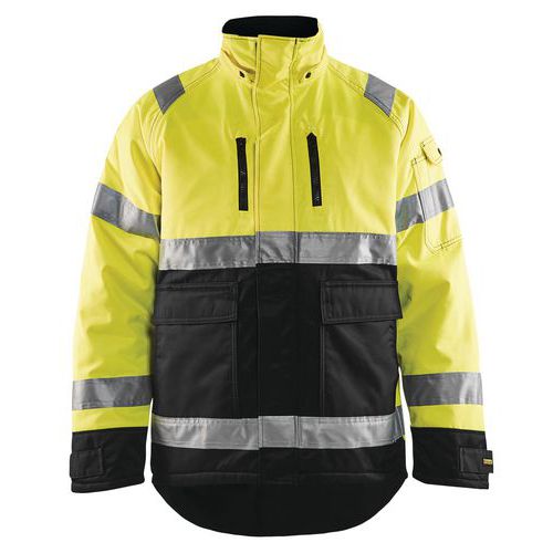 High Vis Vinterjakke bævernylon High Vis Gul/Sort - Blåkläder