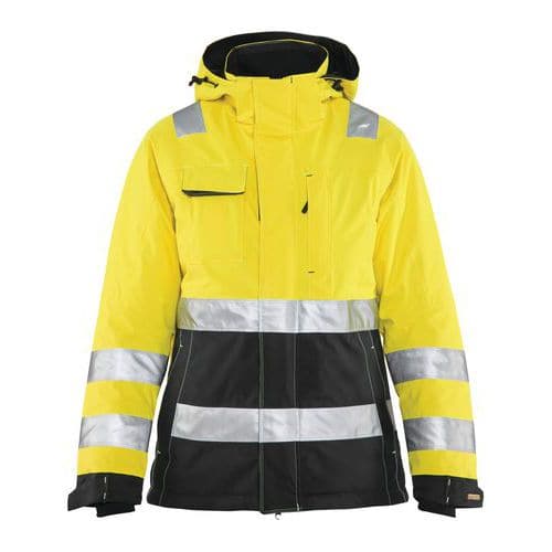 Dame High Vis Vinterjakke High Vis Gul/Sort - Blåkläder