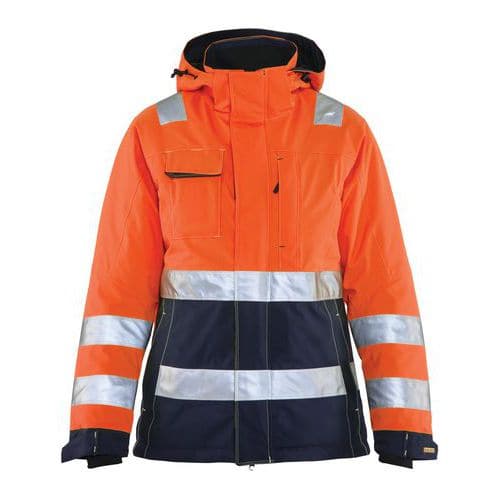 Dame High Vis Vinterjakke High Vis Orange/Marineblå - Blåkläder