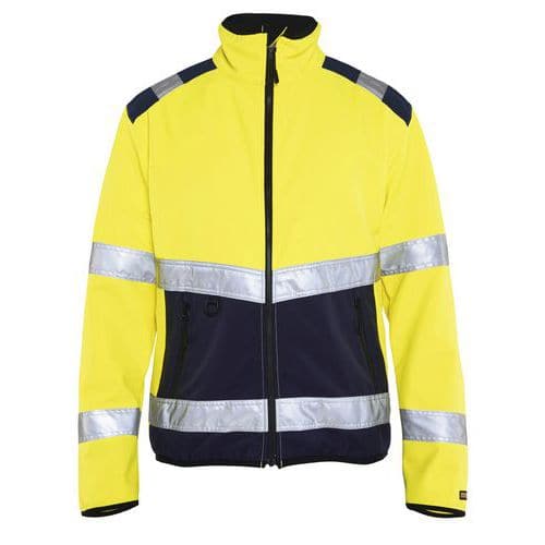 High Vis Light Softshell Jakke High Vis Gul/Marineblå - Blåkläder