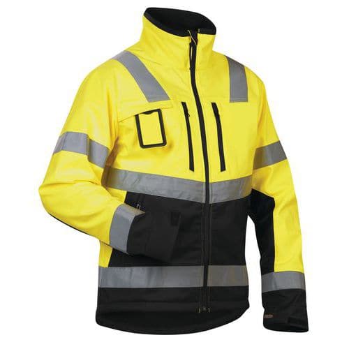 High Vis Softshell Jakke High Vis Gul/Sort - Blåkläder