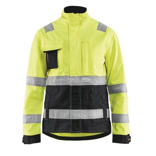 Dame High Vis Jakke High Vis Gul/Sort - Blåkläder