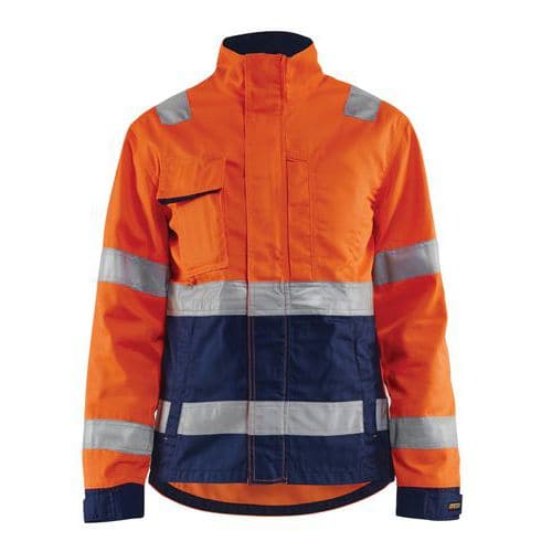 Dame High Vis Jakke High Vis Orange/Marineblå - Blåkläder