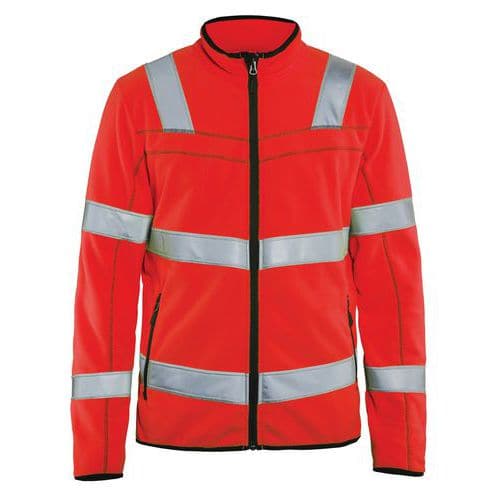 High Vis Microfleece Jakke High Vis Rød - Blåkläder