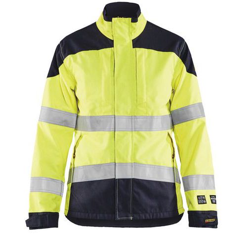 Dame Multinorm Jakke Inherent High Vis Gul/Marineblå - Blåkläder