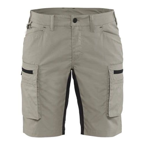 Dame Service Shorts med stretch Sand/Sort - Blåkläder