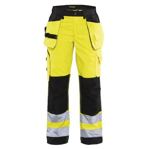 Dame High Vis Buks med sømlommer High Vis Gul/Sort - Blåkläder