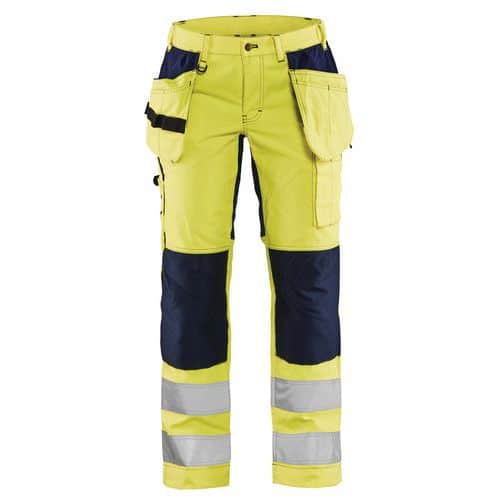 Dame High Vis Buks med stretch High Vis Gul/Marineblå - Blåkläder