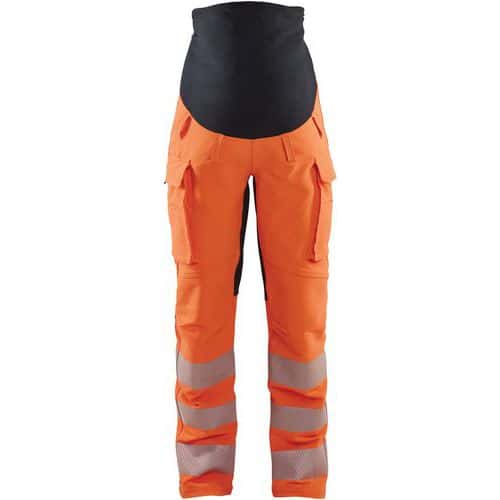 Graviditets High Vis Buks 4-vejs stretch High Vis Orange/Sort - Blåkläder