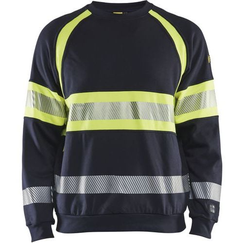 Multinorm Sweatshirt Inherent Marineblå/High Vis Gul - Blåkläder