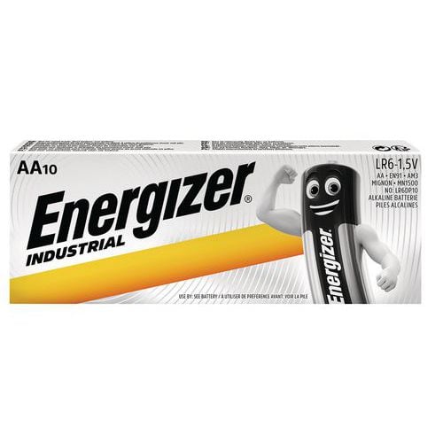 Industrielt alkalisk batteri - AA LR6 - Pakke med 10 - Energizer