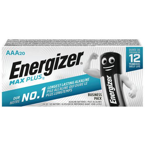 Max Plus alkalisk AAA/LR3-batteri - Pakke med 20 - Energizer