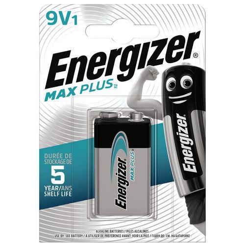 Max Plus 9V alkalisk FSB1-batteri - Energizer