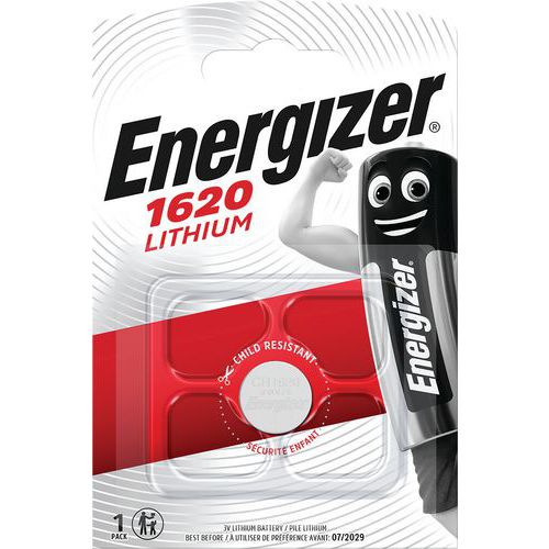 Flerfunktionslithiumbatteri til regnemaskiner, ure m.m. - CR1620 - Energizer