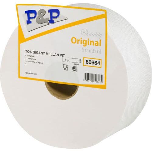 Toiletpapir Gigant Mellem - P&P