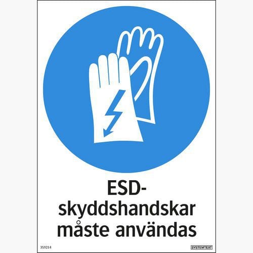 Skilt Elektrisk isolerede beskyttelseshandsker skal anvendes