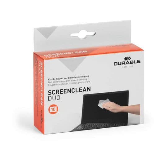 Skærmrenseklud Screenclean® Duo 10 stk sæt