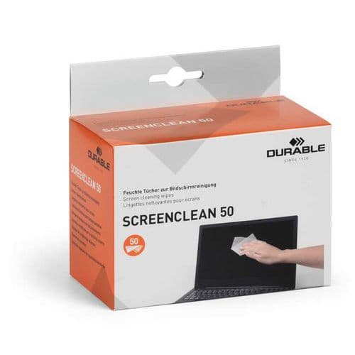 Vådrenseservietter Screenclean® 50-pak