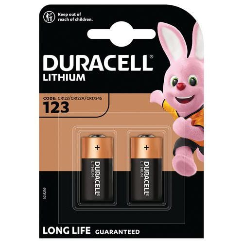 CR123 lithiumbatteri - Pakke med 2 - Duracell