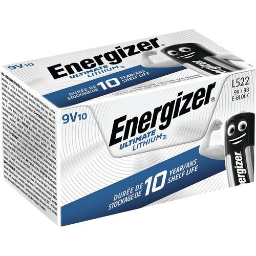 Ultimate litiumbatteri - 9 V - Pakke med 10 - Energizer