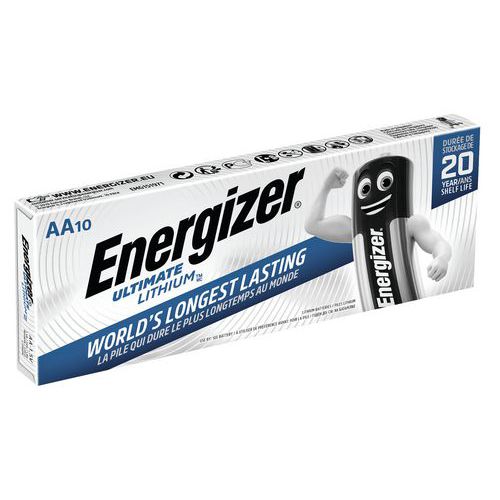 Lithiumbatteri - L91/AA - Pakke med 10 - Energizer