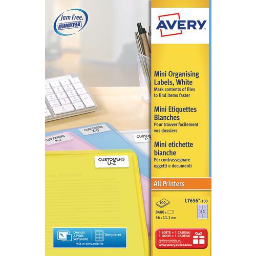 Avery mini-etiket - Laserprinter