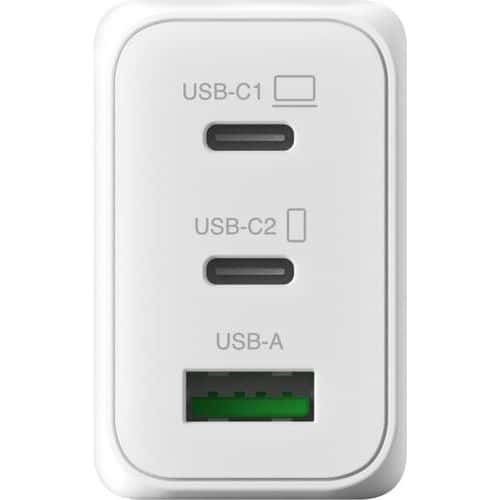 Væglader med rejseadaptere GaN PD 65W, USB-A/2xUSB-C - GP