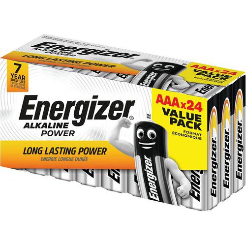 Power alkalisk AAA/LR03-batteri value box - Pakke med 24 - Energizer