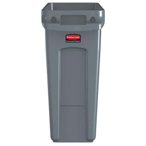 Slim Jim®-container m/udluftningskanaler – Grå – 60 l – Rubbermaid