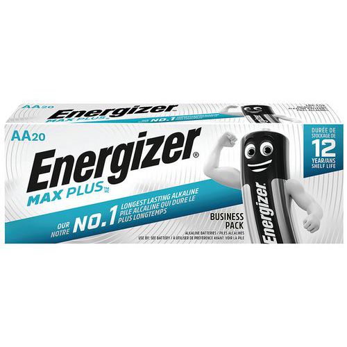 Max Plus alkalisk AA/LR6-batteri - Pakke med 20 - Energizer