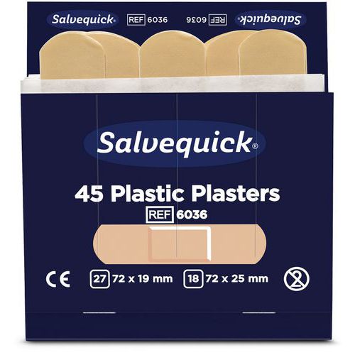 Genopfyldning af 270 plastplastre – Salvequick