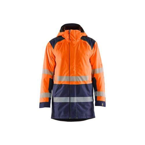 High Vis Vinterparkajakke High Vis Rød/Sort - Blåkläder