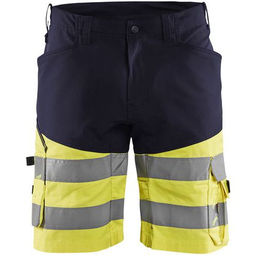 High Vis Shorts med stretch Marineblå/High Vis Orange - Blåkläder