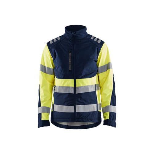 High Vis Softshell Jakke Sort/High Vis Gul - Blåkläder