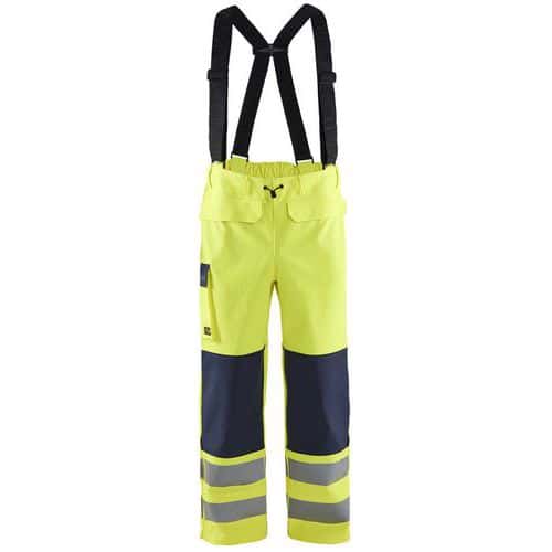 High Vis Brandhæmmende Regnbuks Level 2 High Vis Gul/Marineblå - Blåkläder