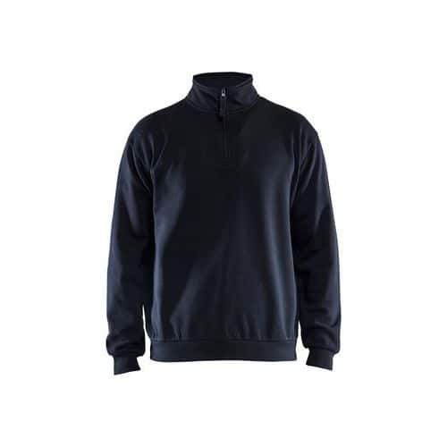 Sweatshirt Half zip Mellemgrå - Blåkläder