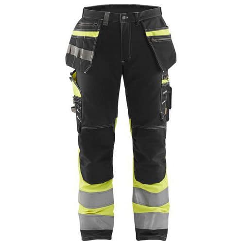 High Vis Buks med stretch Marineblå/High Vis Gul - Blåkläder