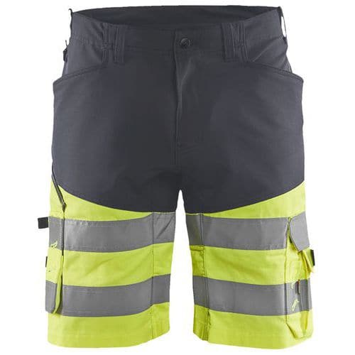 High Vis Shorts med stretch Mellemgrå/High Vis Orange - Blåkläder