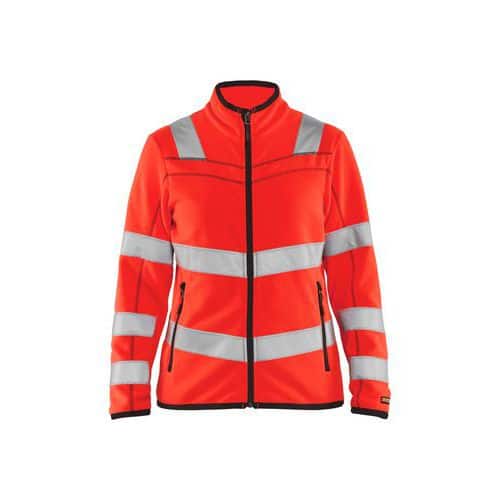 Dame High Vis Microfleece Jakke High Vis Rød - Blåkläder