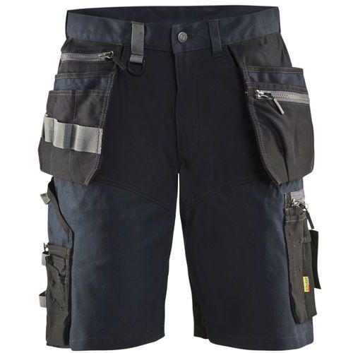 Håndværker Shorts med stretch Mørk Marineblå/Sort - Blåkläder