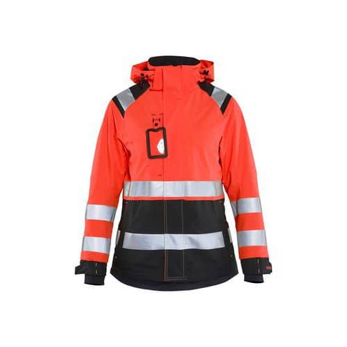 Dame High Vis Skaljakke High Vis Rød/Sort - Blåkläder