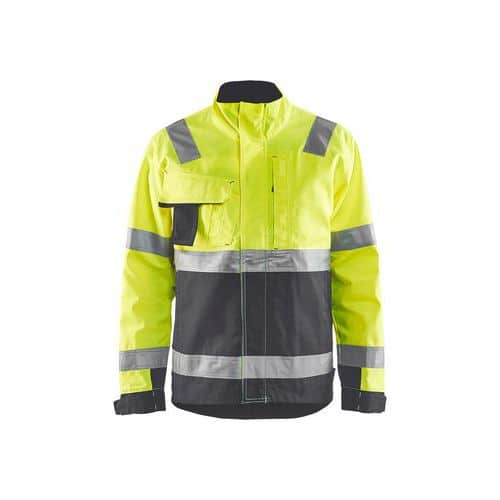 High Vis Arbejdsjakke High Vis Gul/Mellemgrå - Blåkläder