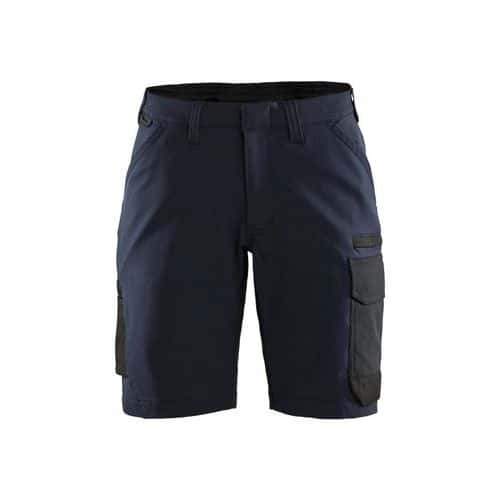 Dame Service shorts 4-vejs stretch Mørk Marineblå/Sort - Blåkläder